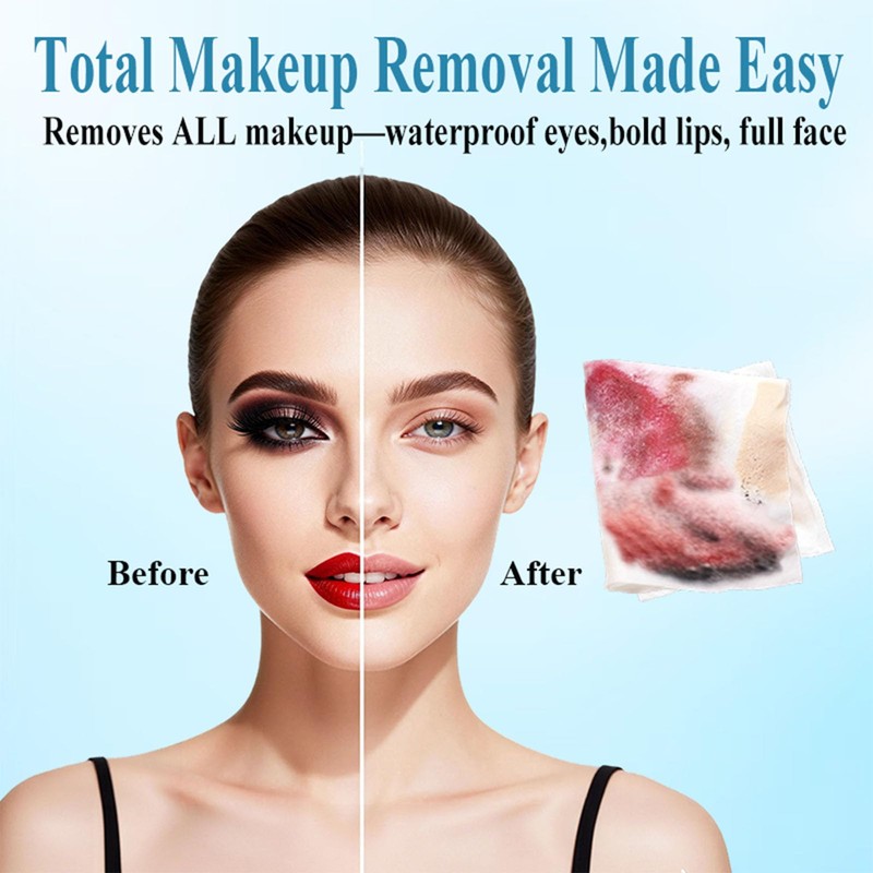 300 Count Makeup Remover Wipes Bulk, Individually Wrapped & Travel