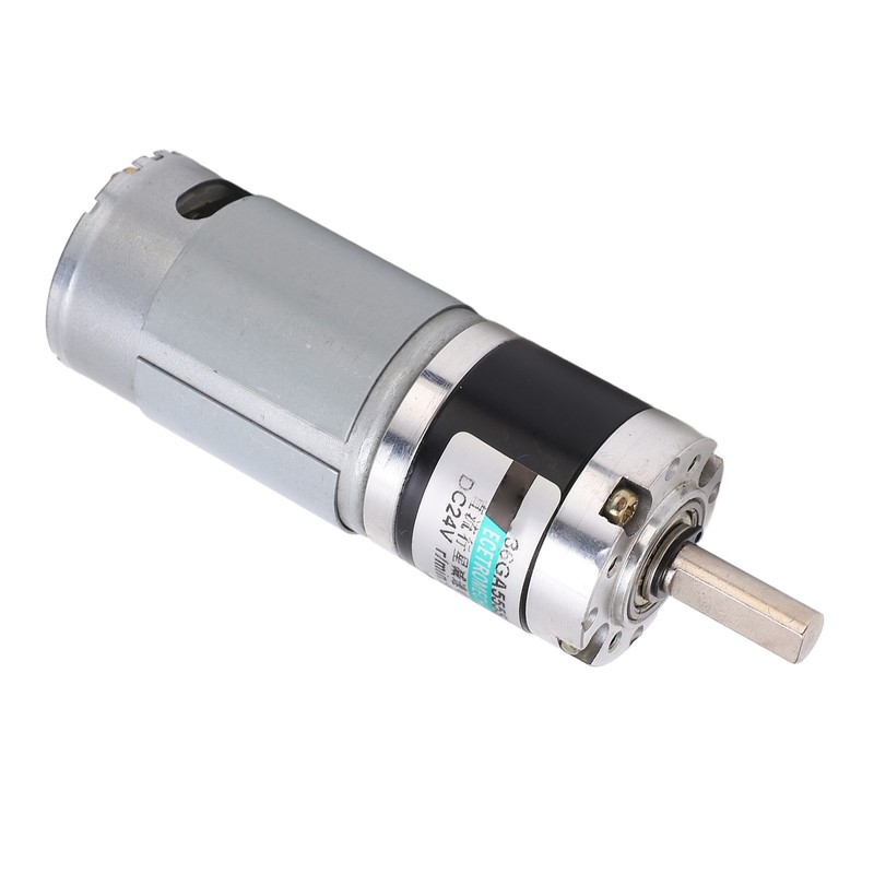 Black Silver Mini Gear Motor Low Noise High Torsion Robust