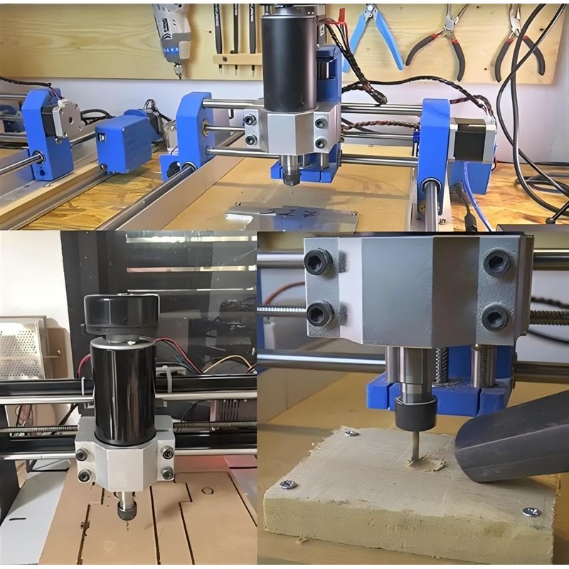 65mm Diameter Golden Aluminum CNC Spindle Motor Holder Mount Bracket