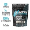 Creatina Monohidratada 500 G Meta Nutrition 100 Porciones