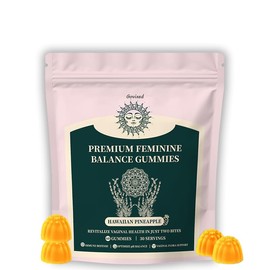 Govixed Govixed Feminine Balance Gummies for Women's Health, Premium Balance Gummies for pH Balance & Immune Support, Vegan & Low Sugar-Hawaiian Pineapple Flavor-60 Gummies