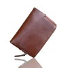 SCWEICHUN, Men's Bi-fold Wallet, Genuine Leather, Cowhide Leather, Multifunctional, Large