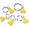 25 PCS Adjustable Handle Hose Clamps,Stainless Steel Pipe Clamps