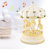 Plastic Romantic Three Horses Carousel Music Box Birthday Kids Anniversary