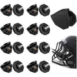 LaRandom 8 Set Football Visor Clips Football Helmet Clip for Easy Installation and Removal Replacement Universal Fit Kit for Helmet Visor Quick Fix with Screw Caps and Nut Covers