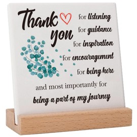 Thank You Teacher Appreciation Gifts for Mom Dad Grandma Mentor Guidance Coach Godmother, Gratitude Gifts Teacher's Day Mother's Day Gifts Father's Day Appreciation Decor Plaques