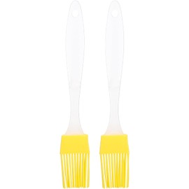 Pincel para repostería y cocina de silicona 2 piezas con cerdas flexibles, resistente al calor, adecuado para rostizado, picnic y horneado