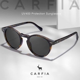 CARFIA Acetate Mens Sunglasses Polarized UV Protection Safety Glasses for Driving Outdoors CA5289