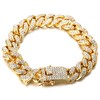 HALUKAKAH Gold Chain for Men Iced Out,Men's 14MM Miami Cuban