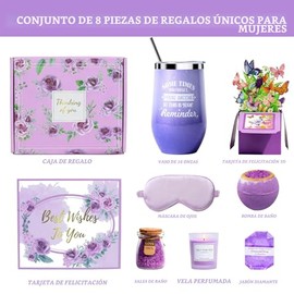 Regalo de cumpleaños para mujeres, set de regalo de spa - Regalos únicos de mejórate pronto para mujeres, paquete de cuidado personal relajante para e
