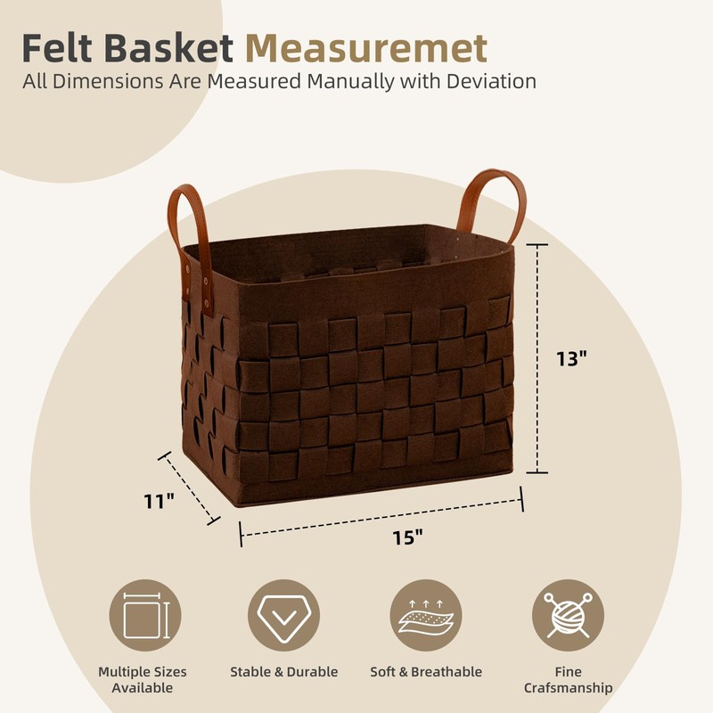 boldmonkey Laundry Basket 15 " x13 x11 2 Pack, Large