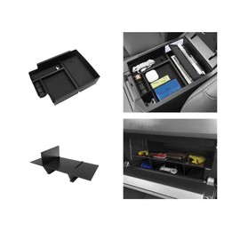 Hellet 2PCS Center Console Hidden Box Organizer Compatible with Toyota 2010-2020 2021 2022 2023 2024 4Runner Interior Accessories Glove Box Organizer