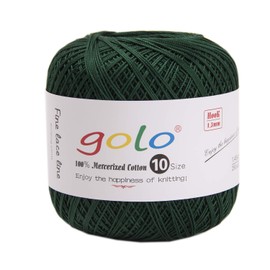 golo Crochet Thread Size 10 Yarn for Hand Knitting Crochet Yarn (Blackish Green6257)