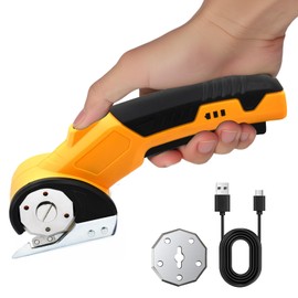 Longzhuo Electric Cardboard Scissors with Safety Switch - Lightweight Cordless Scissors with 240 Strokes/min for Leather, Cardboard, Carpet, Felt - Comfortable Electric Scissors for Precise Cutting