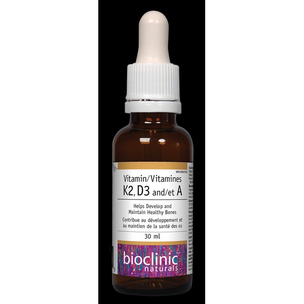 Bioclinic Naturals Vitamin K2, D3 and A 30 Ml Liquid
