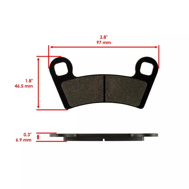 Caltric Front and Rear Brake Pads for Polaris RZR 570