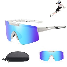 Vulevirtue Quick glasses, cycling glasses, men, quick glasses, women, cycling glasses, windproof UV 400, ski sunglasses, for outdoor activities, driving, fishing, running, hiking