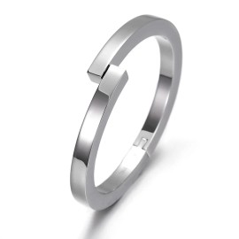 Stainless Steel Magnetic Clasp Plain BangleColor: Silver, Length: 6cm