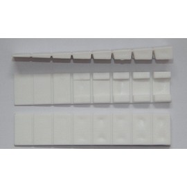 Furniture Wedges/Wheel Chocks, Plastic with 7 Breaking Points (Pack of 50, White