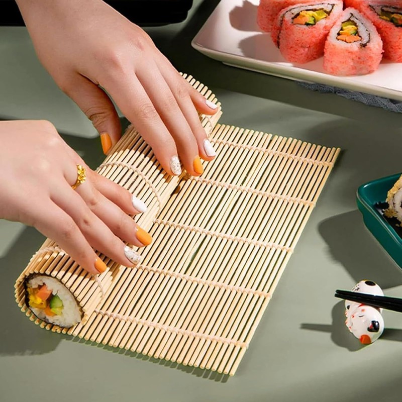 GETFACAI 6 Pcs Sushi Rolling Mat, Sushi Making Kit, Sushi