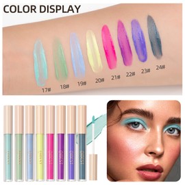 lepke 8 Colors Liquid Matte Eyeshadow Set；Nude Black Smokey Eyeshadow ;Cream Eyeshadow ;Primer Waterproof Quick Drying Eye Brightener;Highlighter Blusher Eye Shadow Makeup (C)