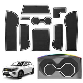 SKTU Non-Slip Mats Compatible with Verticals T-Cut 2018-2024 Rubber Mats Door Slot Mat (White)
