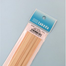 Takeda 40-0702 Cypress Square Wood, 0.1 x 0.8 x 11.8 inches (2 x 2 x 300 mm), Pack of 14