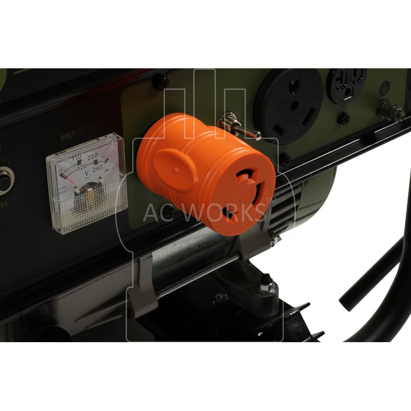 AC WORKS 4-Prong 30Amp 125/250Volt NEMA L14-30P Locking Plug to