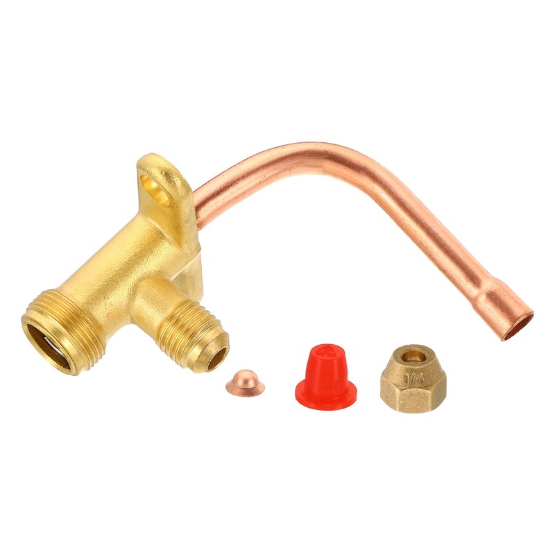 PATIKIL Air Conditioner Stop Valve, Fit for 1/4" OD Copper