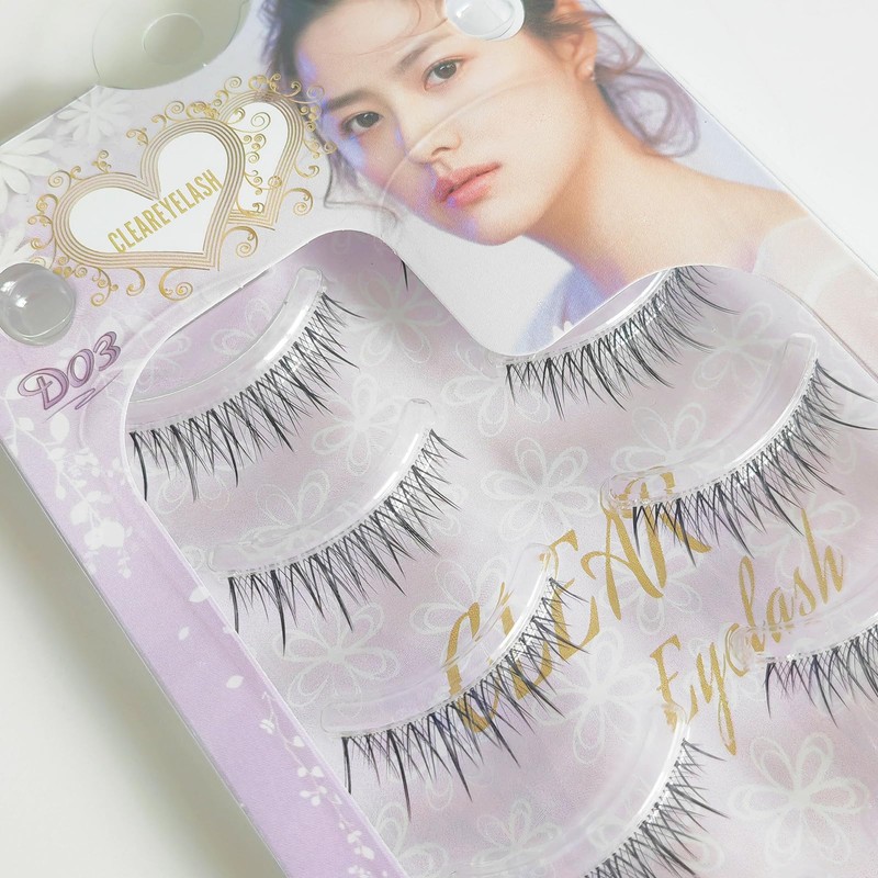 CLEAREYELASH False Eyelashes Natural 3D Matsuke Formula 5 Pairs (D03)