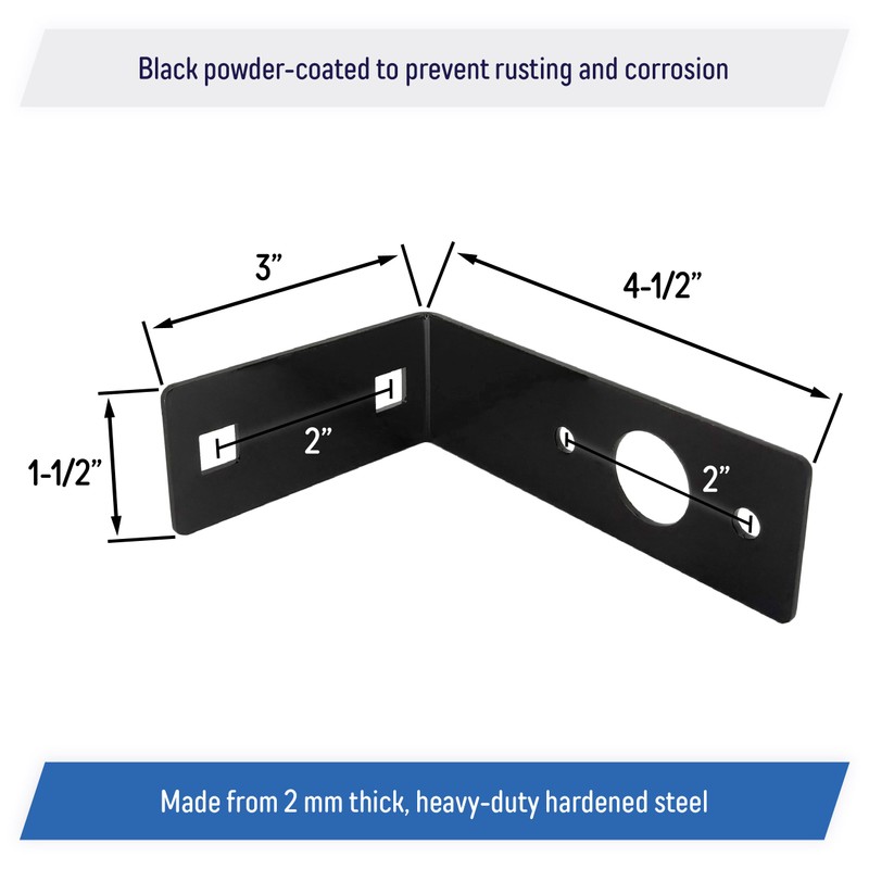 Trailer Light Mounting L Shaped Bracket, Heavy Duty, 4.5 x