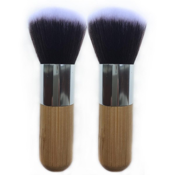 Reazana Makeup Brushes 2pcs Powder Foundation Brushes Face Blender Brush