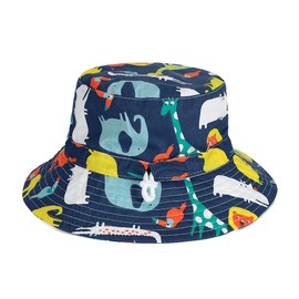 MASOCIO Baby Sun Hat Toddler Kids Boys Summer Bucket Hats Cap Adjustable Chin Strap Age 2 3 4 5 6 Years Navy Blue 2