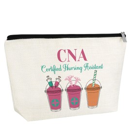 Gfhzdmf Nurse Gifts Makeup Bag For CNA Gift Certified Nursing Assistant Gifts For CNA Medical Nurse Cosmetic Bag Appreciation Gifts For CNA Week Gifts Nursing Graduation Gifts Makeup Pouch Bag