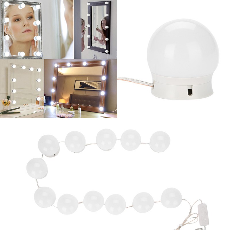 12Pcs LED Mirror Light Lamp Vanity Kit for Makeup Dressing