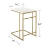 SEI Furniture Fallon Marble C table, Gold