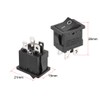sourcing map Mini 4-Pin Boat Rocker Switch On/Off/On AC 250V/6A