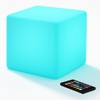 COPU 8-inch Waterproof LED Light Cube, USB Rechargeable Mood Light,