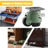 Leveling Casters Wheel with Ratchet Handle Height Adjustable Plate Casters
