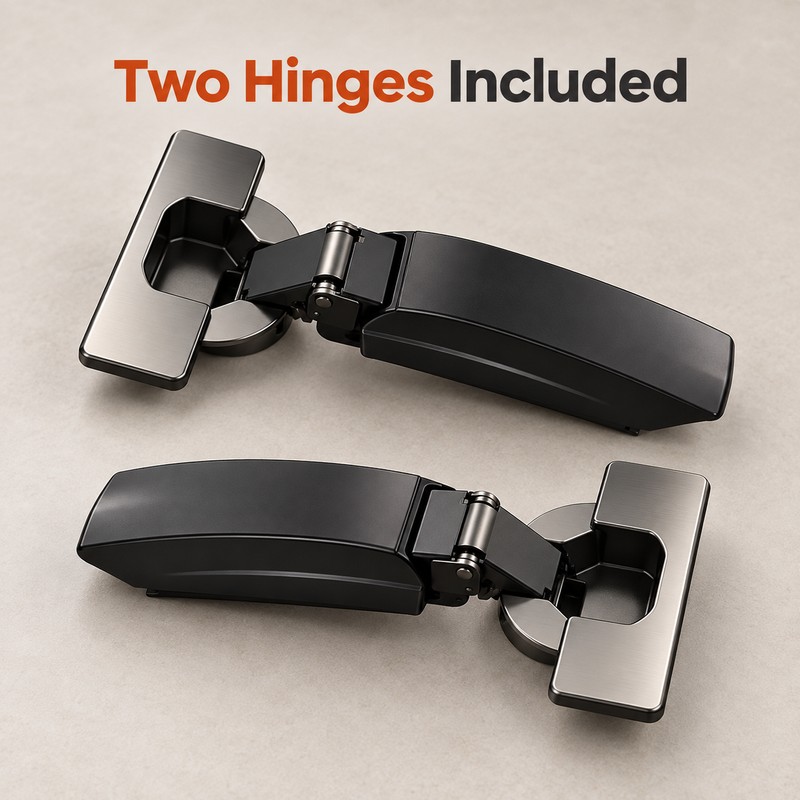 35mm Soft-Close Cabinet Hinges for Kitchen & Furniture – Black