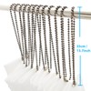 Black Nickel Shower Curtain Hooks, 27 Inch Ball Chain Design,
