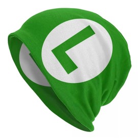 Cartoon Game Marios Letter Printed Skullies Beanies Caps Men Women Unisex Cool Winter Warm Knit Hat Adult Bonnet Hats (B)