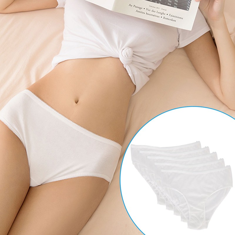 5pcs High Waist Disposable Maternity Women Panties Soft Cotton UnderwearXXXXXL