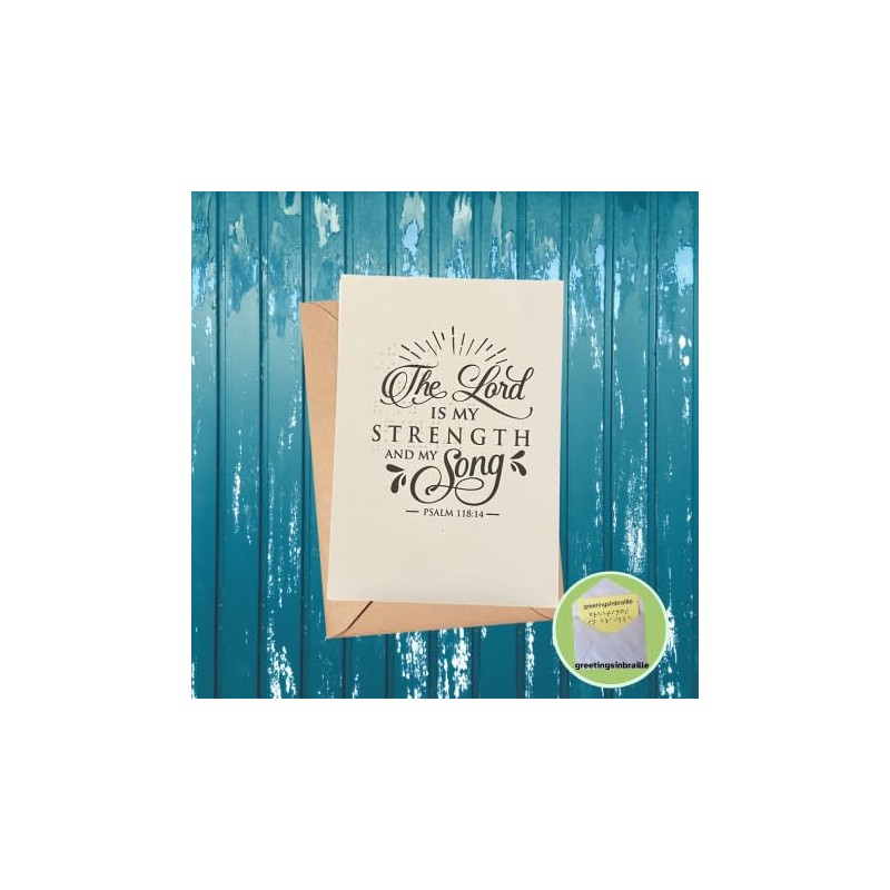 Notecards in braille for the blind or visually impaired (Faith