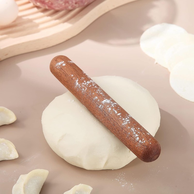 PENGQIMM Wood Rolling Pin, 20cm Wood Rolling Pin Without Handles