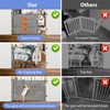 Retractable Dog Gate with Cat Door 55" Wide Retractable Pet