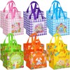 Sanwuta 12 Pcs Easter Non Woven Gift Bags Reusable Bunny