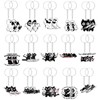 Liliaafar 30 Pcs Halloween Ghost and Black Cat Keychains Bulk