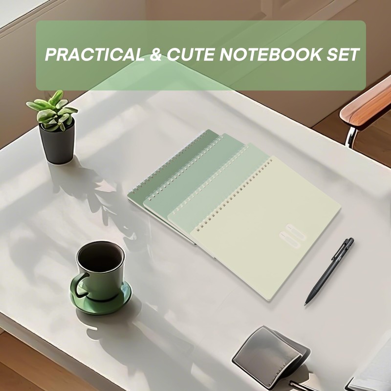 Colacoo 4 Pack B5 Spiral Notebook - PP Hardcover Spiral