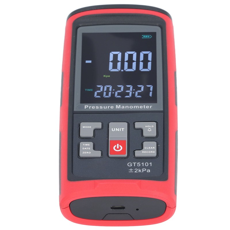 ±2KPa Differential Pressure Gauge High Accuracy Digital Pressure Manometer for